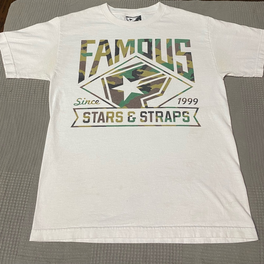 Famous Stars and Strap White/Camo shirt